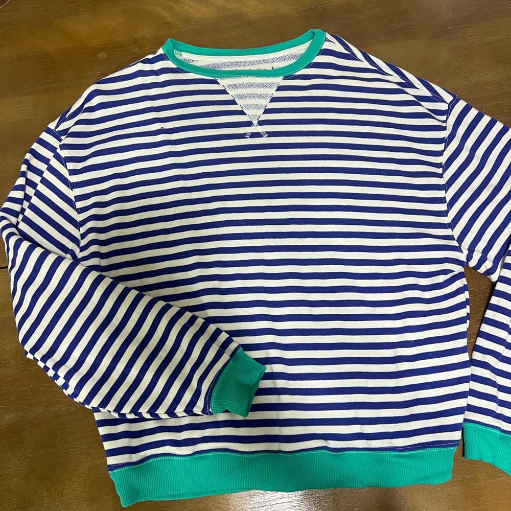Free People Oversized Striped Crewneck